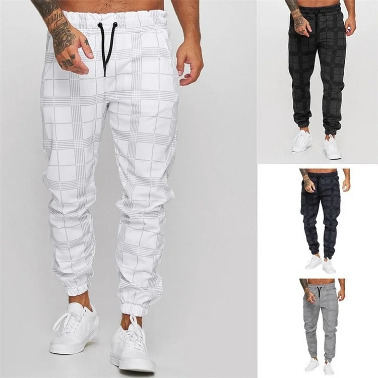 Men's Plaid Casual Pants-Buy two and get free shipping!