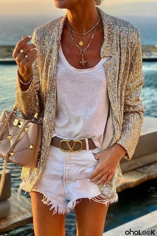 Spotlight Worthy Sequin Jacket