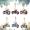 6pcs DIY Motorcycle Double Sided Special Shaped Diamond Painting Keychains