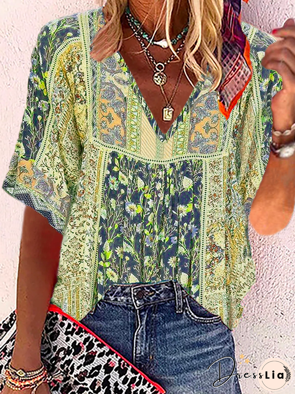 Plus size Boho Casual Tops