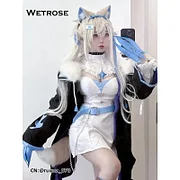 [Wetrose] In Stock Fuwawa Mococo Abyssgard Hololive EN Cosplay Costume Wig Ear Tail Full Set