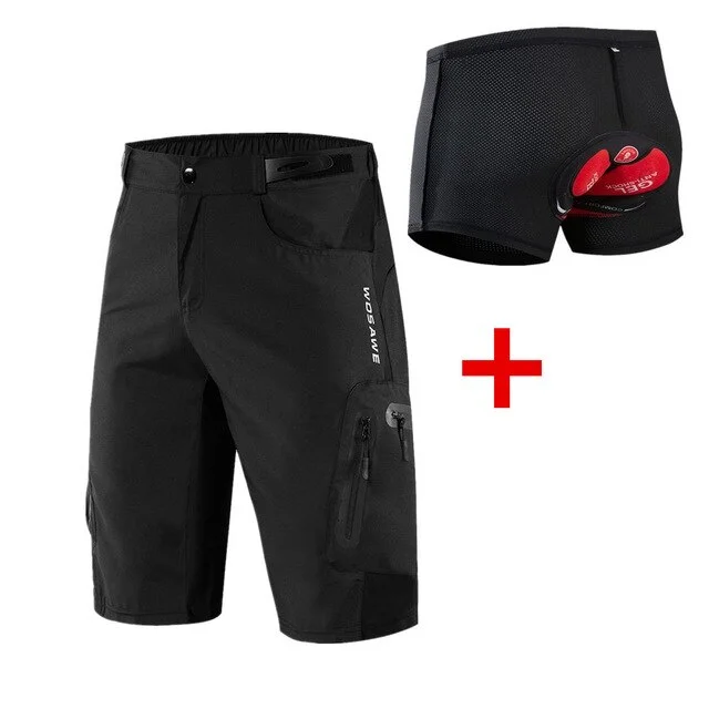 Uveng Men's Outdoor Sports Cycling Shorts MTB Downhill Trousers Mountain Bike Bicycle Shorts Water Resistant Loose Fit