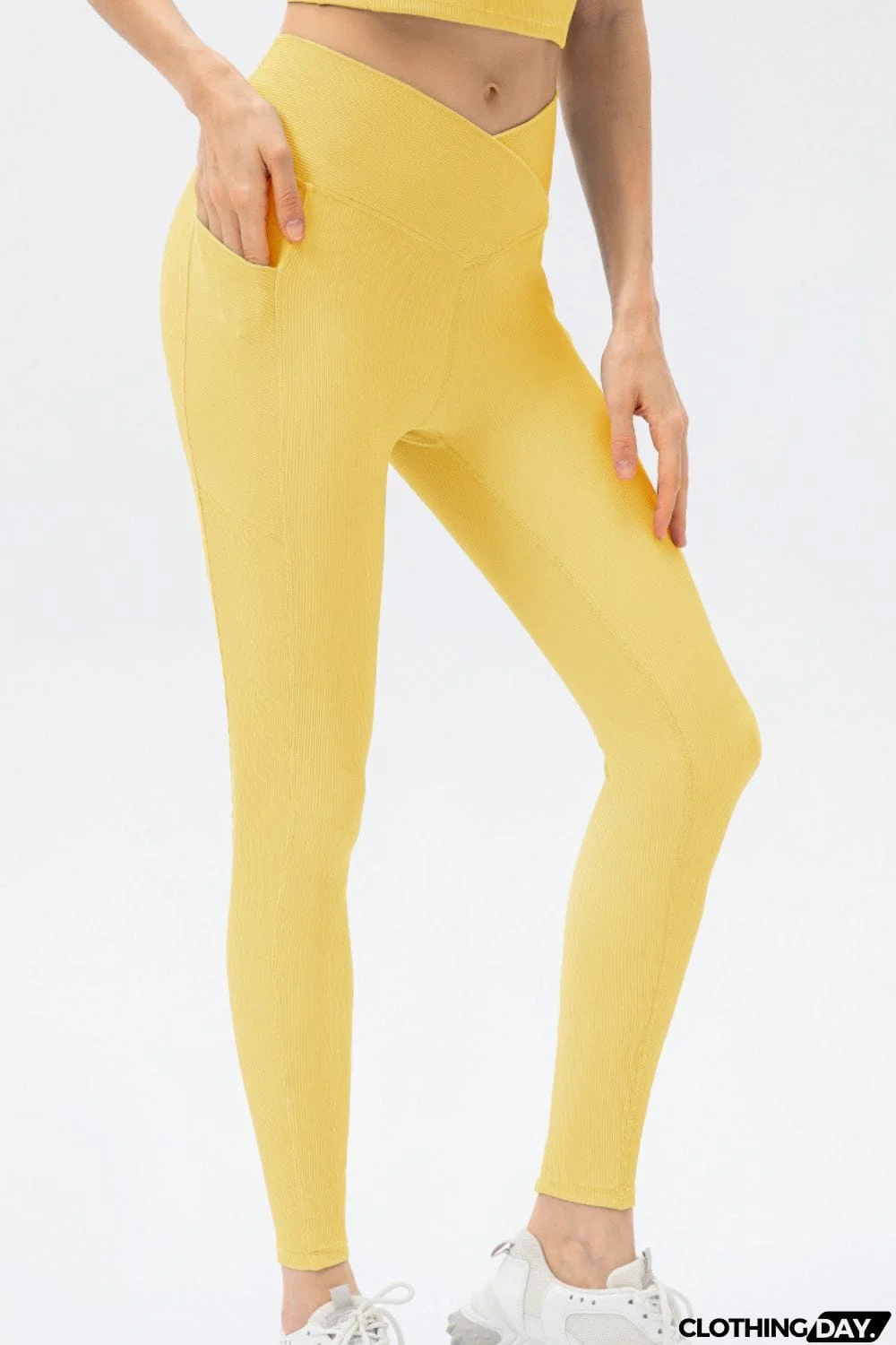 V Shape Waistband Slim Fit Long Sports Pants