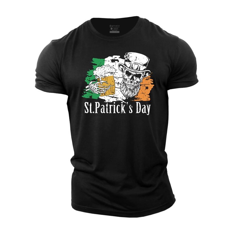 Cotton St. Patrick's Day Graphic Men's T-shirts tacday