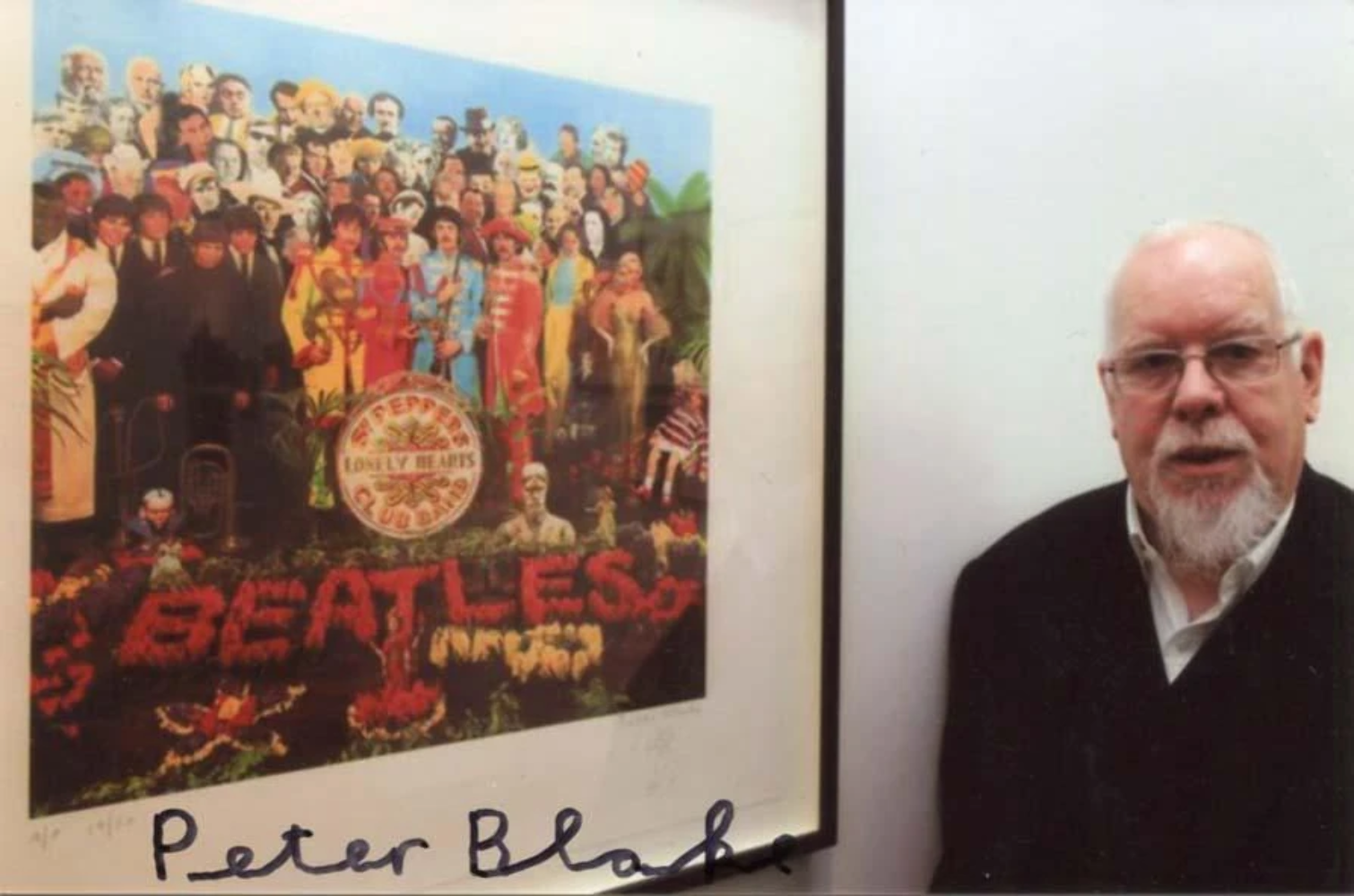 Peter Blake ARTIST POP ART autograph, signed Photo Poster painting