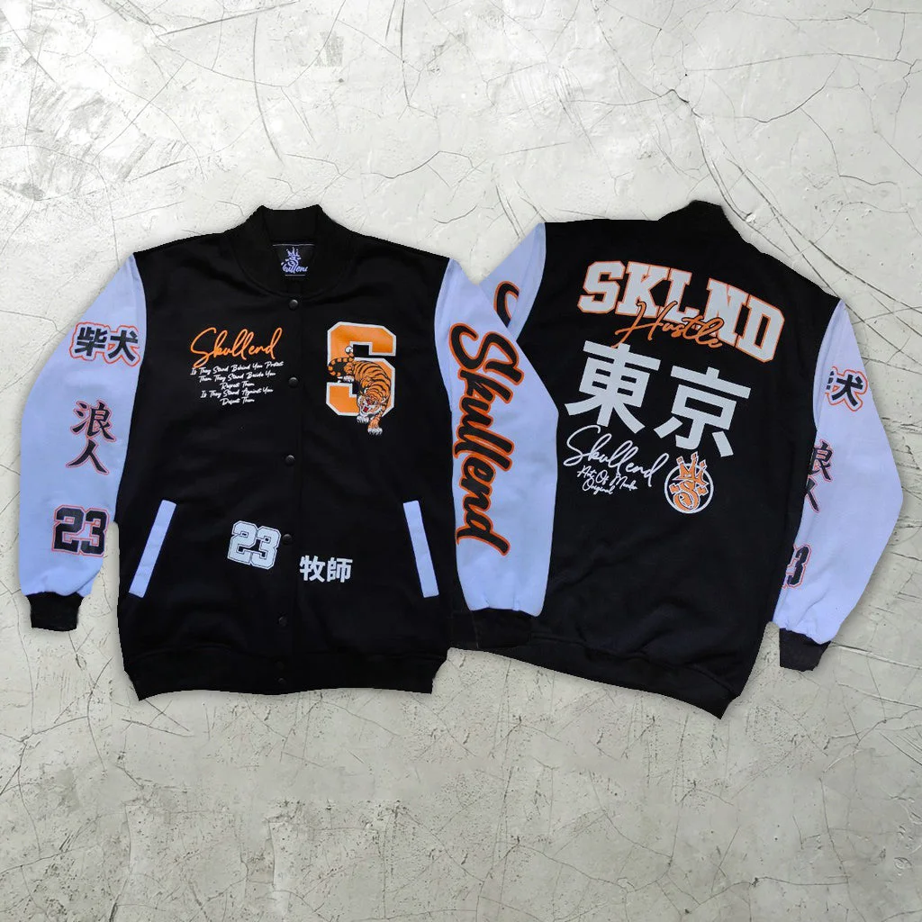 Tide brand personality rust stitching baseball uniform sports jacket