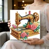 Framed Diamond Painting - Special Shaped - Sewing Machine (25x25cm)