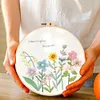 【Limited Stock Sale】Flowers-DIY Embroidery Kit with Pattern Cotton Threads Needles Hoop 30*30cm/11.8*11.8in tapestrymarket