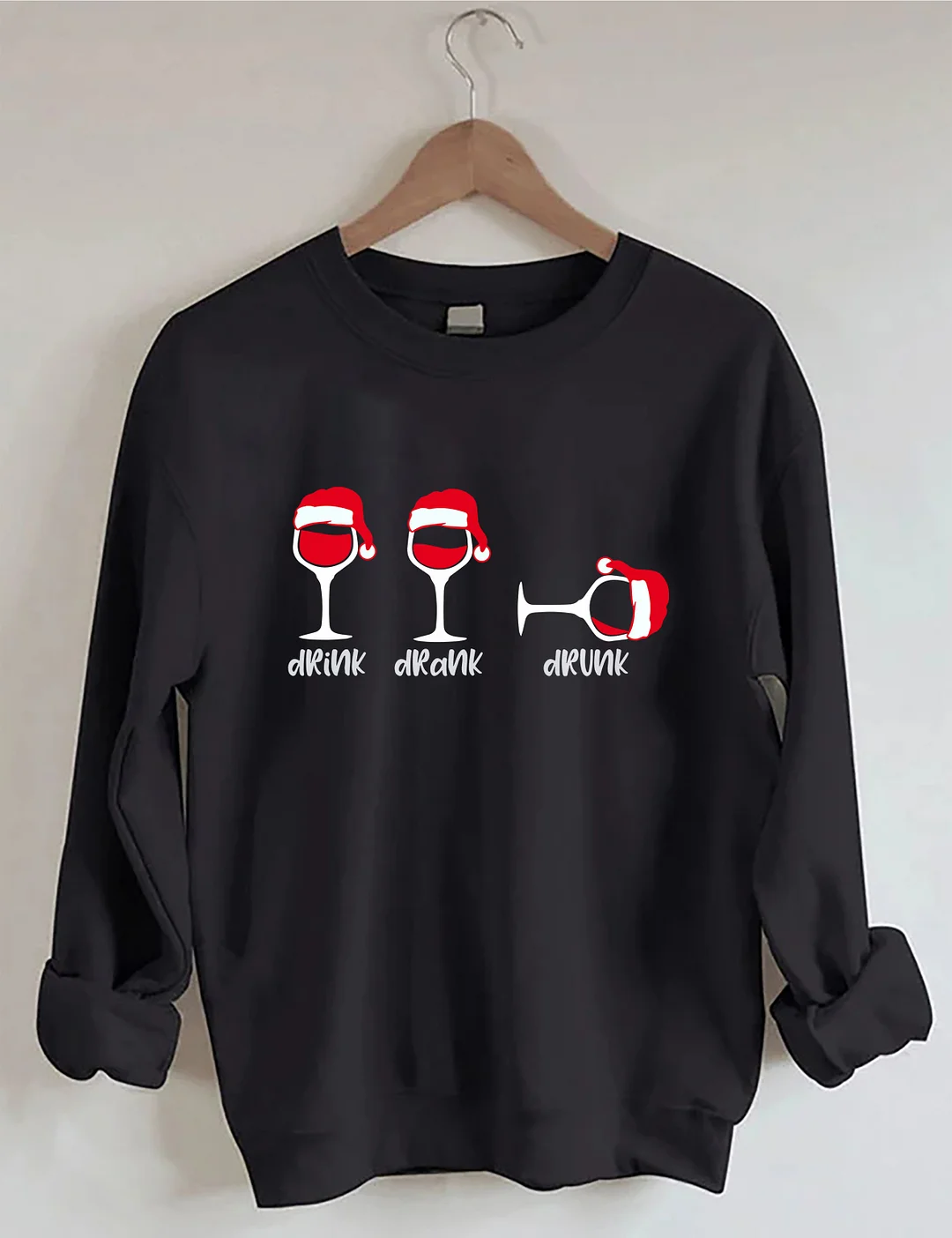 Christmas Wine Glasses Sweatshirt