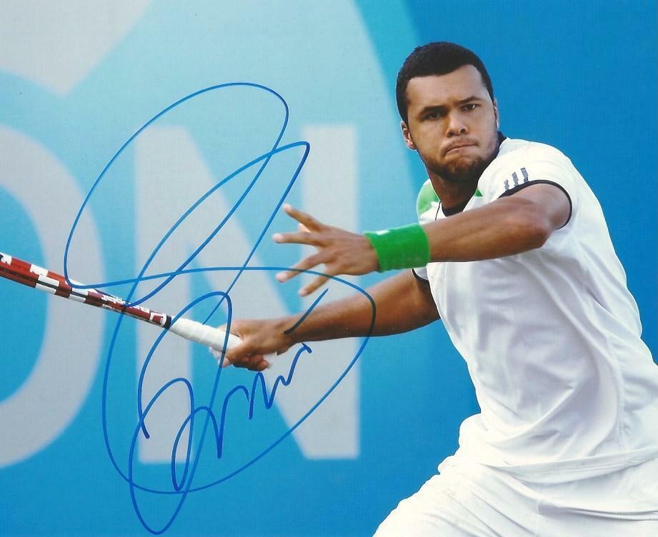 PROFESSIONAL TENNIS PLAYER Jo-Wilfried Tsonga autograph, IP signed Photo Poster painting