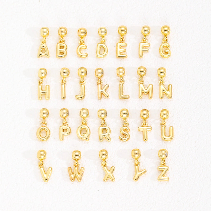 1 Piece 15*6MM Copper Letter Pendant Chain Jewelry Accessories