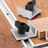 4Pcs T Track Stop Block Bi-Directional Short Stop Kit Woodworking Bench Top Jig