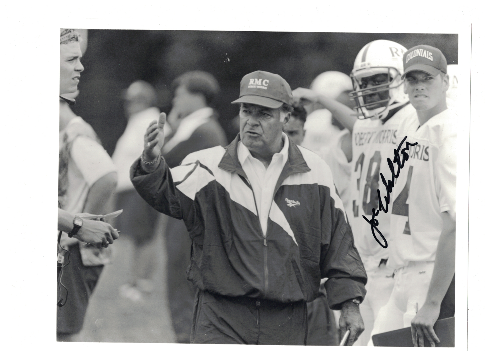 Joe Walton Robert Morris Football Coach NY Jets Signed 8 x 10