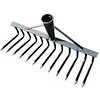 High Carbon Steel Nail Rake Weeding Rake Loose Soil Rake Farm Tools(12 Teeth)