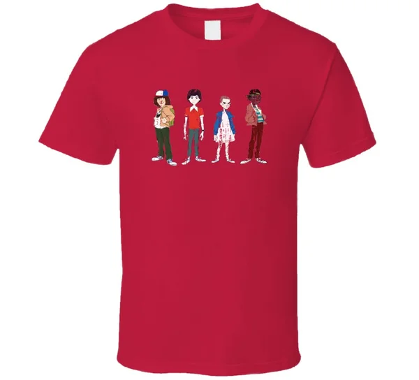 Stranger Things Tv Show Cartoon Characters Trending Worn Look T Shirt