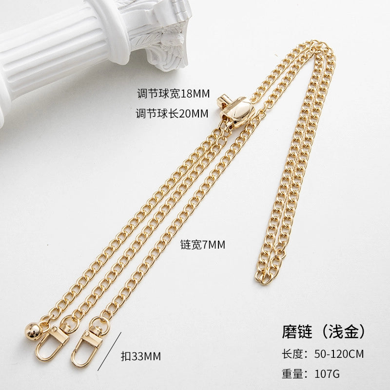 5 Pieces Alloy Solid Color Bag Chain Bag Straps