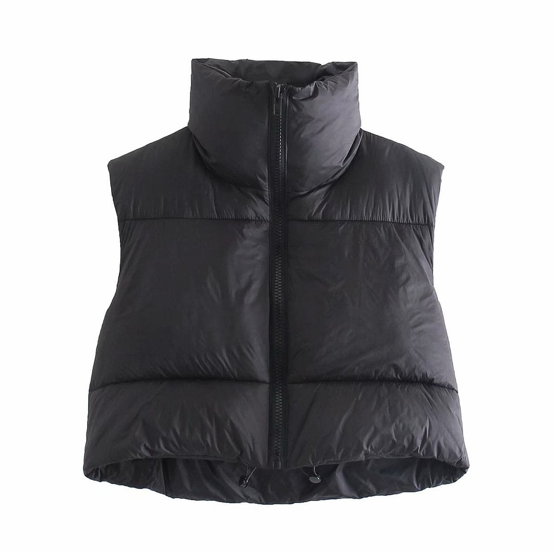 PUWD Casual Woman Pink Light Short Puffer Vest 2021 Spring Fashion Ladies Warm Double-Side Outwear Female Streetwear Down Tank
