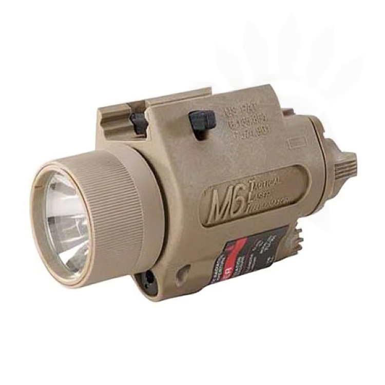 M6 LED Illuminator Flashlight 200 lumens with Laser fits Picatinny or Glock-Style Rails Polymer