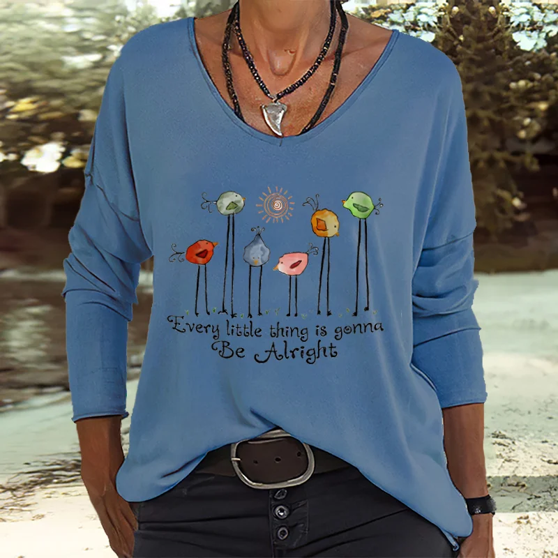 Every Little Thing Is Gonna Be Alright Little Birds T-shirt