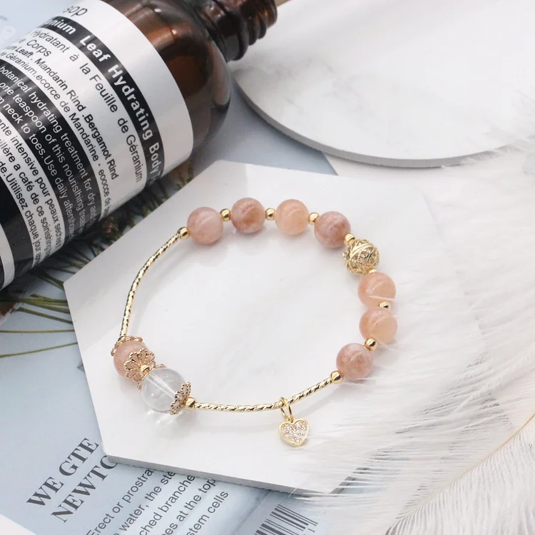 Natural Stone Crystal Love Bracelet