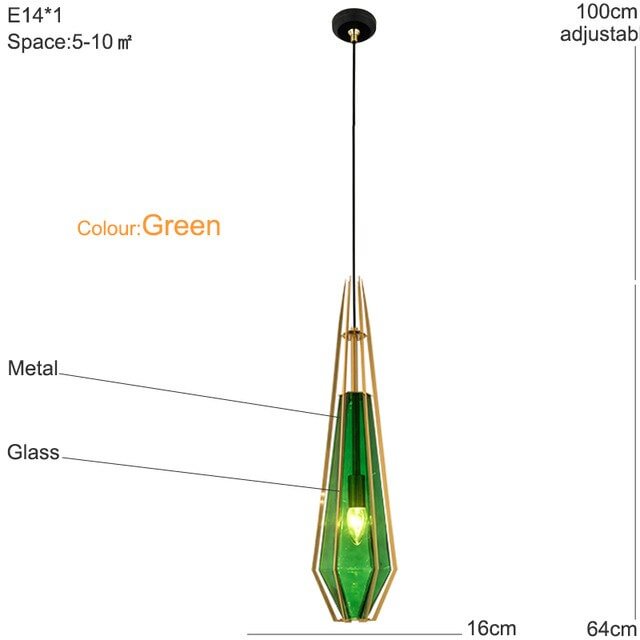 Modern Pendant Light For Bar Lighting Cafe Restaurant Pendant Lamp Study Pendant Lights Bedroom Multicolored Glass Light Dining
