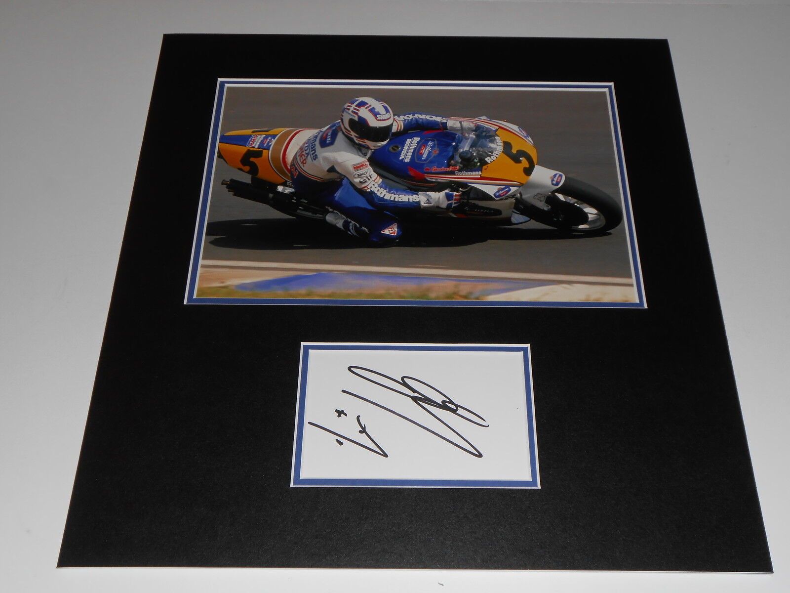 Wayne Gardner Hand Signed Rothmans Honda Photo Poster painting Mounted Large.