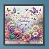 Diamond Painting-DIY Crystal Rhinestone Happy Birthday Flower