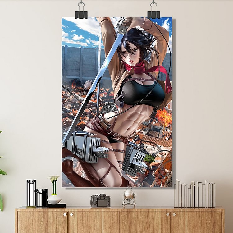 Attack on Titan - Mikasa Ackerman/Custom Poster/Canvas/Scroll Painting/Magnetic Painting