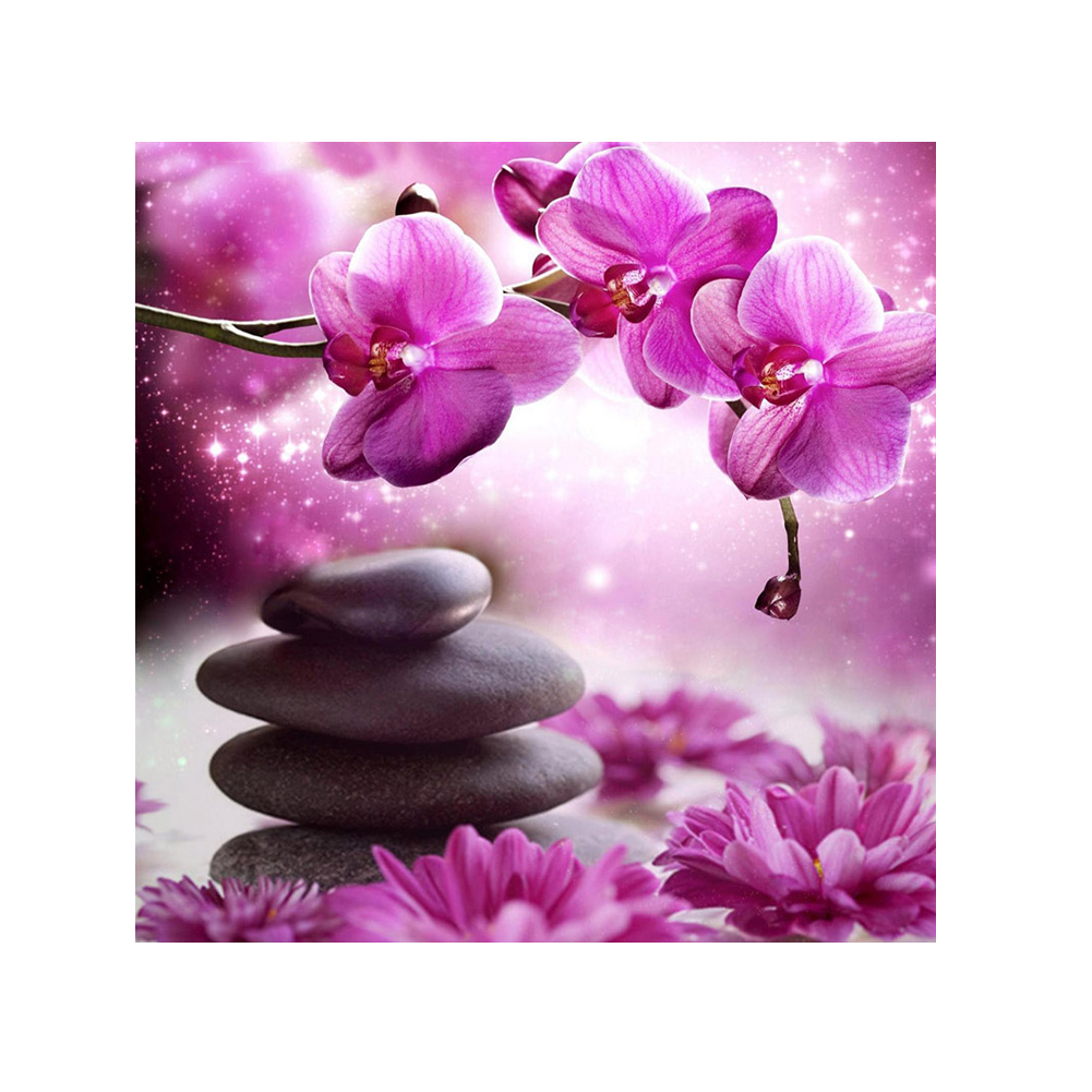 

30*30CM - Phalaenopsis Stone - Round Drill Diamond Painting, 501 Original