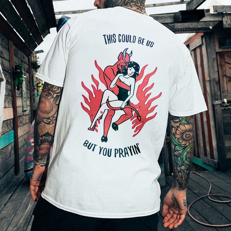 This Could Be Us Printed Demon And A Beauty T-shirt -  