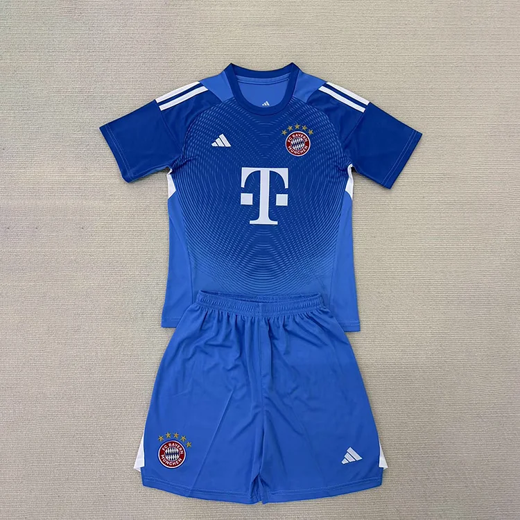 25/26 Bayern Munich Blue Goalkeeper Kids Set