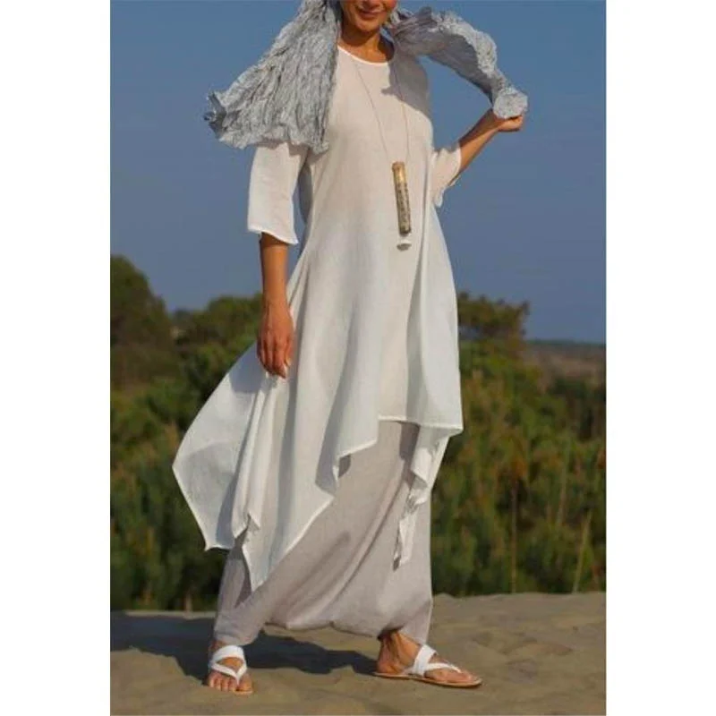 Solid Color Women's Dress