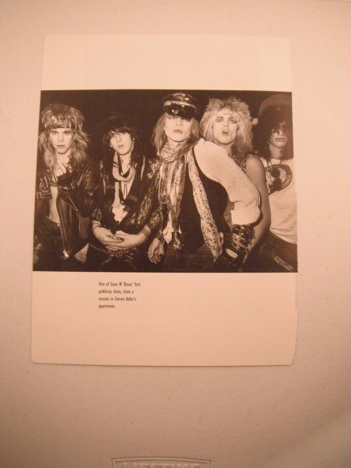 Guns N Roses GnR Coffee Table Book Photo Poster painting Page Photo Poster paintingshoot 1985