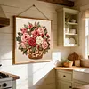 Cottage Roses Full Stamped 11CT 3 Strands Cross Stitch Kit 45x45cm