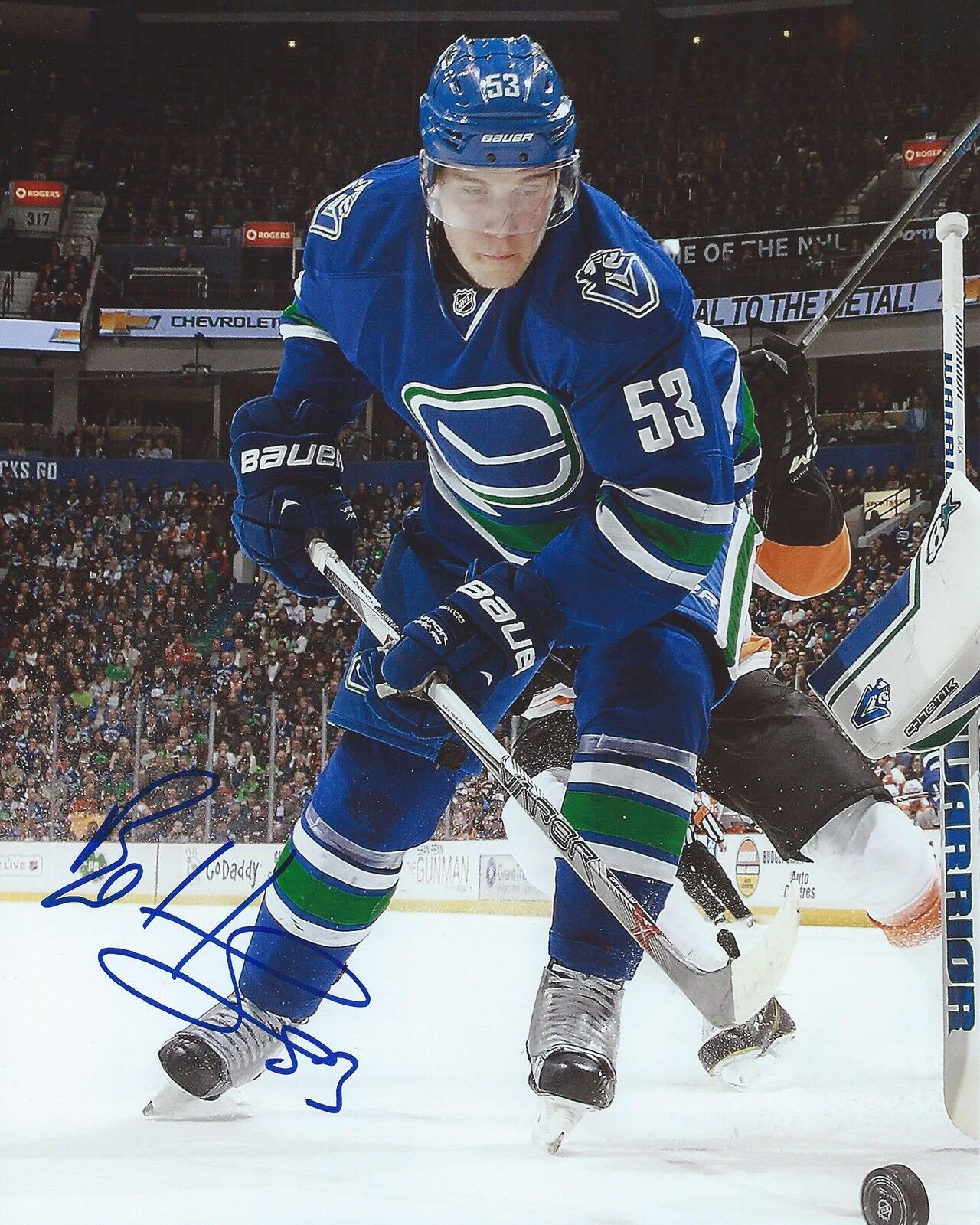 Bo Horvat Signed 8×10 Photo Poster painting Vancouver Canucks Autographed COA B