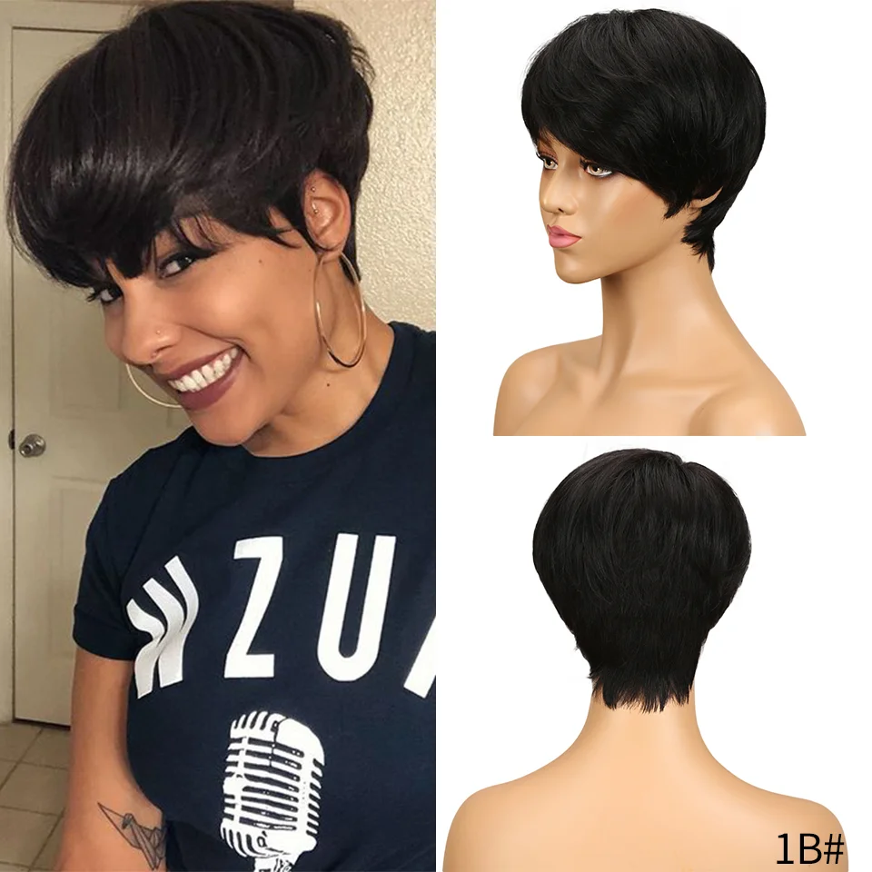Jewtribute Hair®|Short Wigs Pixie Cut Straight Hair for Black Women
