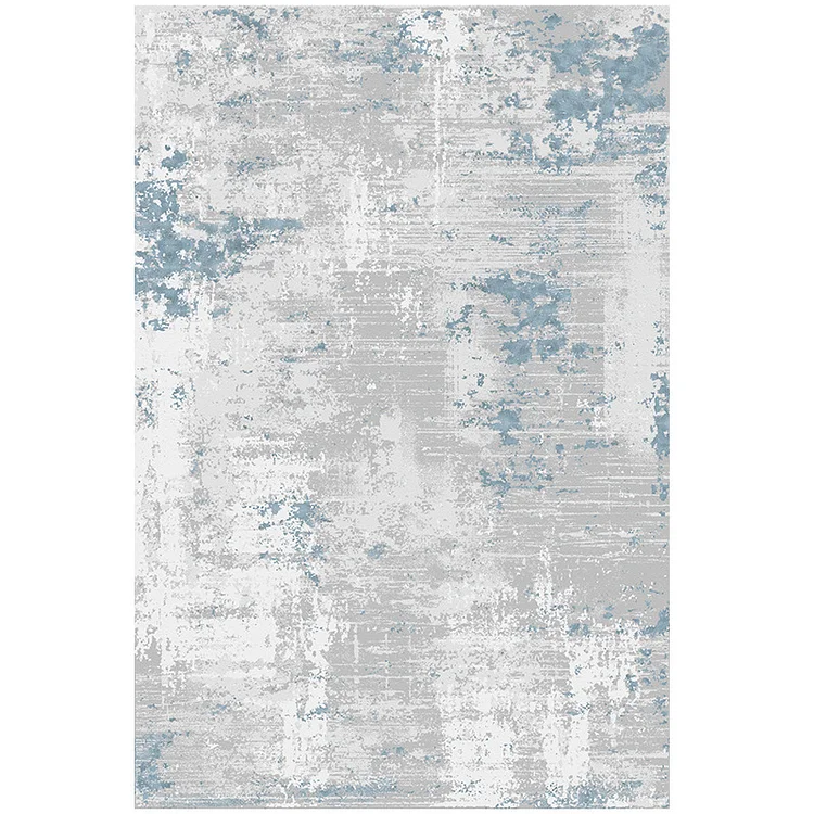 Homemys Abstract Light Grey Area Rug