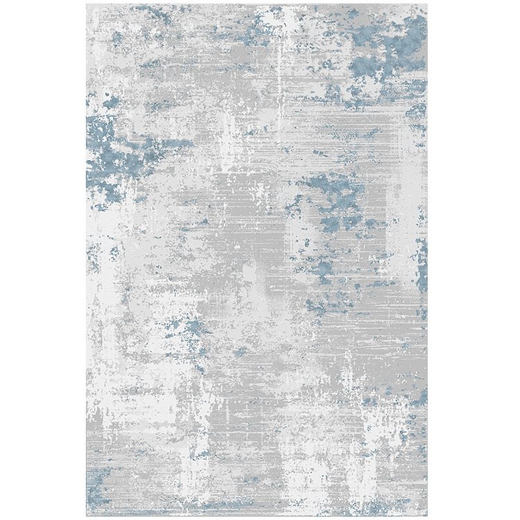 Homemys Abstract Light Grey Area Rug