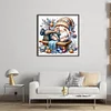Sewing Machine Gnome-18CT Stamped Cross Stitch 30*30cm/11.81*11.81in