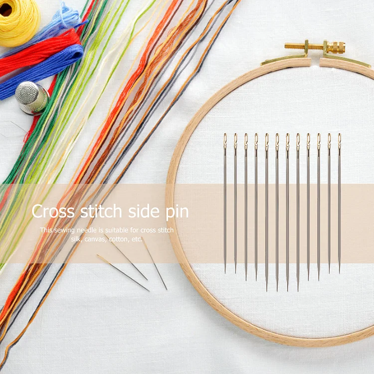 40Pcs Large Eye Hand Sewing Needles Embroidery Stitching Needles w