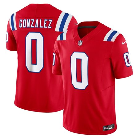 Men's New England Patriots #0 Christian Gonzalez  Red Vapor F.U.S.E. Limited Jersey