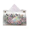 DIY PU Diamond Painting Tissue Box Kit Desktop Tissue Holder with Rhinestone Diamond Desk Decorative Tissue Box for Adults Desktop Storage Organizer (Love)
