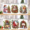 (US Only)6PCS DIY Diamond Art Greeting Cards Christmas Congratulations Cards & Gifts
