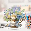 Flower Afternoon Tea Diamond Dot Painting Ornament DIY Double Sided