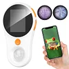 500X Handheld Digital Microscope 2 MP Electronic Coin Magnifier with 8 LED Light
