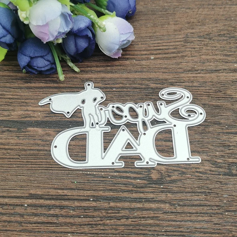 Father's day Metal Cutting Dies Stencils For DIY Scrapbooking Decorative Embossing Handcraft Die Cutting Template