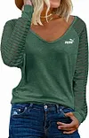 Camisola de manga comprida &agrave;s riscas de mulher