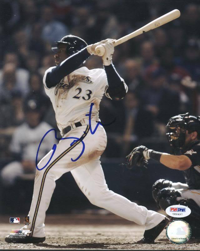 Brewers Bill Hall Signed Authentic 8X10 Photo Poster painting Autographed PSA/DNA #U66497