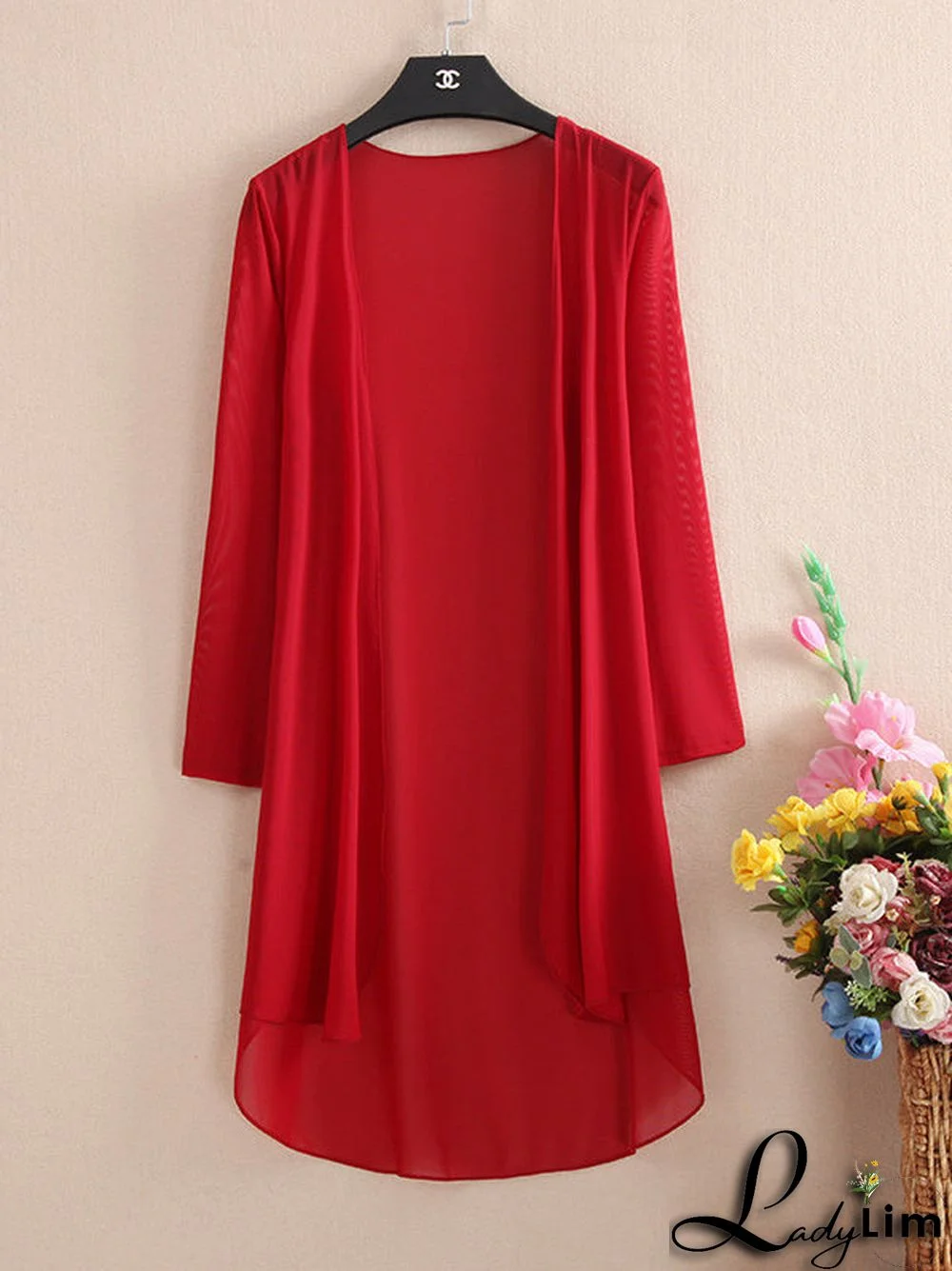 Women's Sheer Chiffon Loose Kimono Cardigan Capes Top