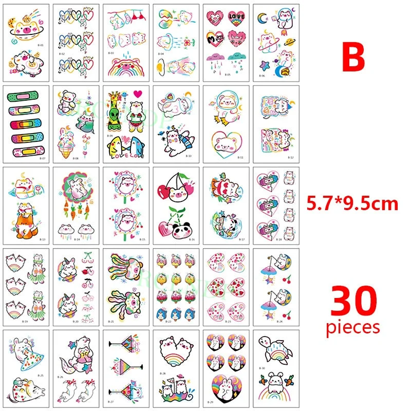 Temporary Tattoo Sticker Set Moon Skull Cross Butterfly Tatoo Flash Tatto Fake Waterproof Stickers for Men Women Girls 50 Pcs